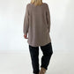 Weicher oversized Basic Pullover - taupe