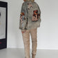 Jeansjacke mit Teddy-Print - used-grey