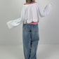Cropped Sweater - white
