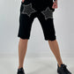 Sweat Shorts Leo with Studs - Black and White
