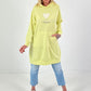 Long Hoodie/Kleid Modell "Let Life be beautiful" - gelb
