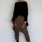 Pullover mit Stulpenärmeln und Zopfmuster - schwarz