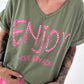 T-Shirt Smile - neon pink