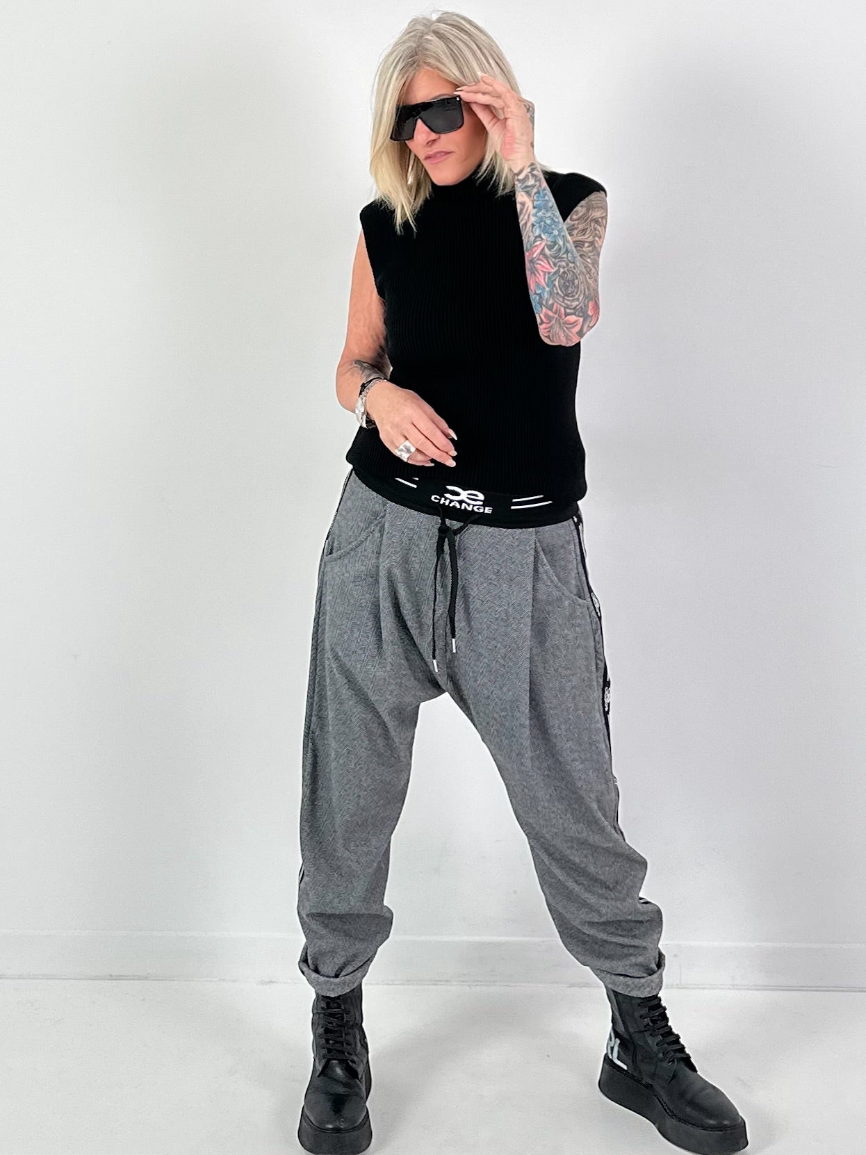 Baggy broek model "Change Flow" - zwart