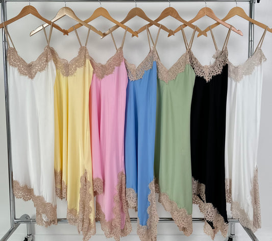 Satin Long-Top Modell "Silk Flow" - 7 Farben