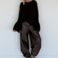 Kuschliger Pullover mit Fransen-Details - mokka