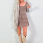 Ruffled skort - taupe