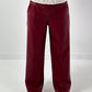 Trousers in leather look model "Smooth Faux" - bordeaux