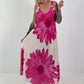 Kleid mit floralem Print - creme -pink