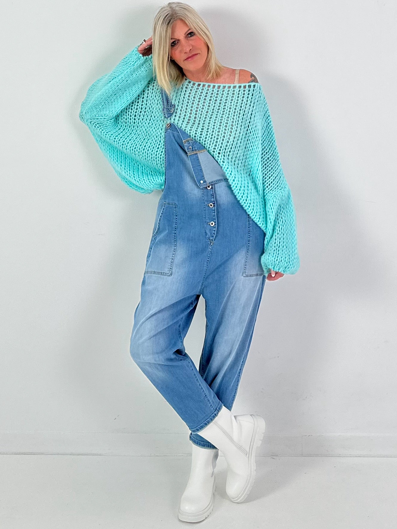 Jeans Latzhose Modell "Blue Over" - denim