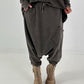 Haremhose mit aufgesetzter Tasche - anthrazit