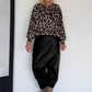 Ballonsweater im All Over Leo-Look - beige-leo-mehrfarbig