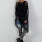 Destroyed Jeans with trendy details - used black