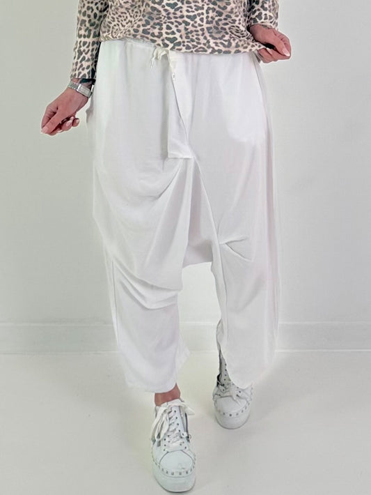 Leichte Haremhose - weiss