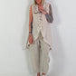 Linen two-piece set - beige