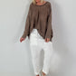 Oversized Shirt stone washed - coffee ( lieferbar ab ca. 15.07.26)
