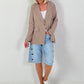 Leichter Blazer mit Patten - taupe