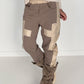Sweathose im Materialmix - taupe-beige