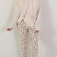 Structured tunic with tie belt and flounced sleeves - beige