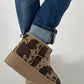 Cosy Low Boot model "Cloudie" - beige-chocolate