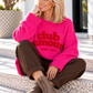 Cozy Club Amour Sweater - pink-red