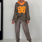 Sweater 96 - taupe-neonorange