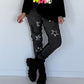 Hose im Materialmix - used-black