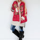 Oversized Jeansjacke mit Pailletten - used-red (lieferbar ab ca. 01.09.26)