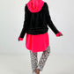 Stylish biker jacket in leather look - black