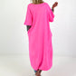 Oversized Long Shirt Sunset - neon pink