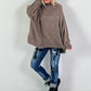 Oversized sweater model "Snuggle Arctic" - taupe