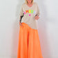 Sweat Palazzo Pants - neon orange