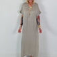Long silk dress - taupe