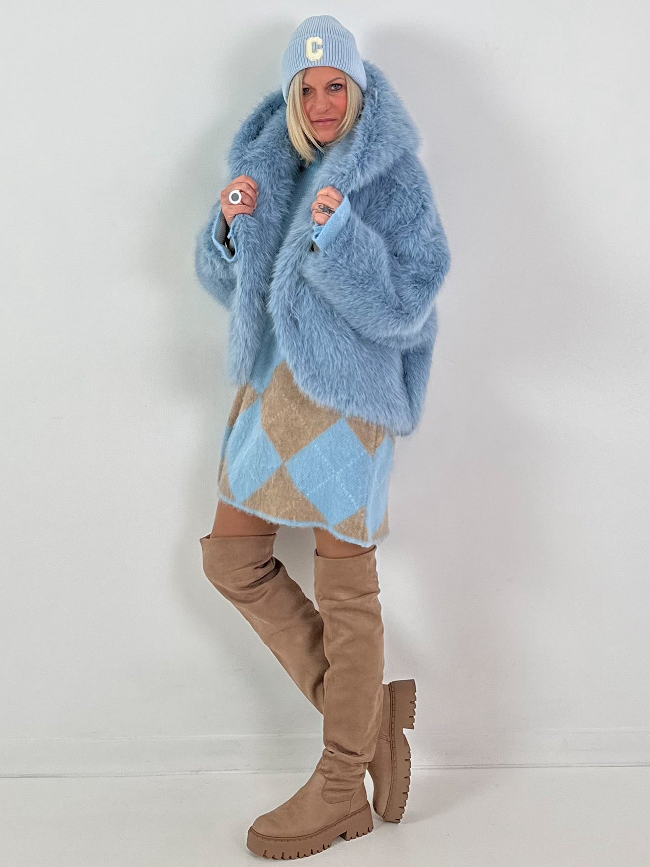 Bontjas model "Cloud 9" - blauw