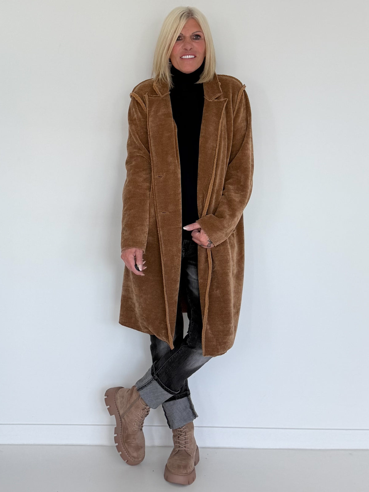 Babycord-Mantel - camel