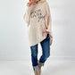 Pullover mit Teddy Kapuze Modell "Good Focus" - beige