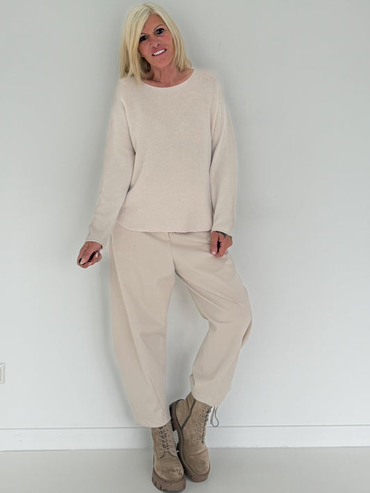 Weicher Basic Pullover - beige