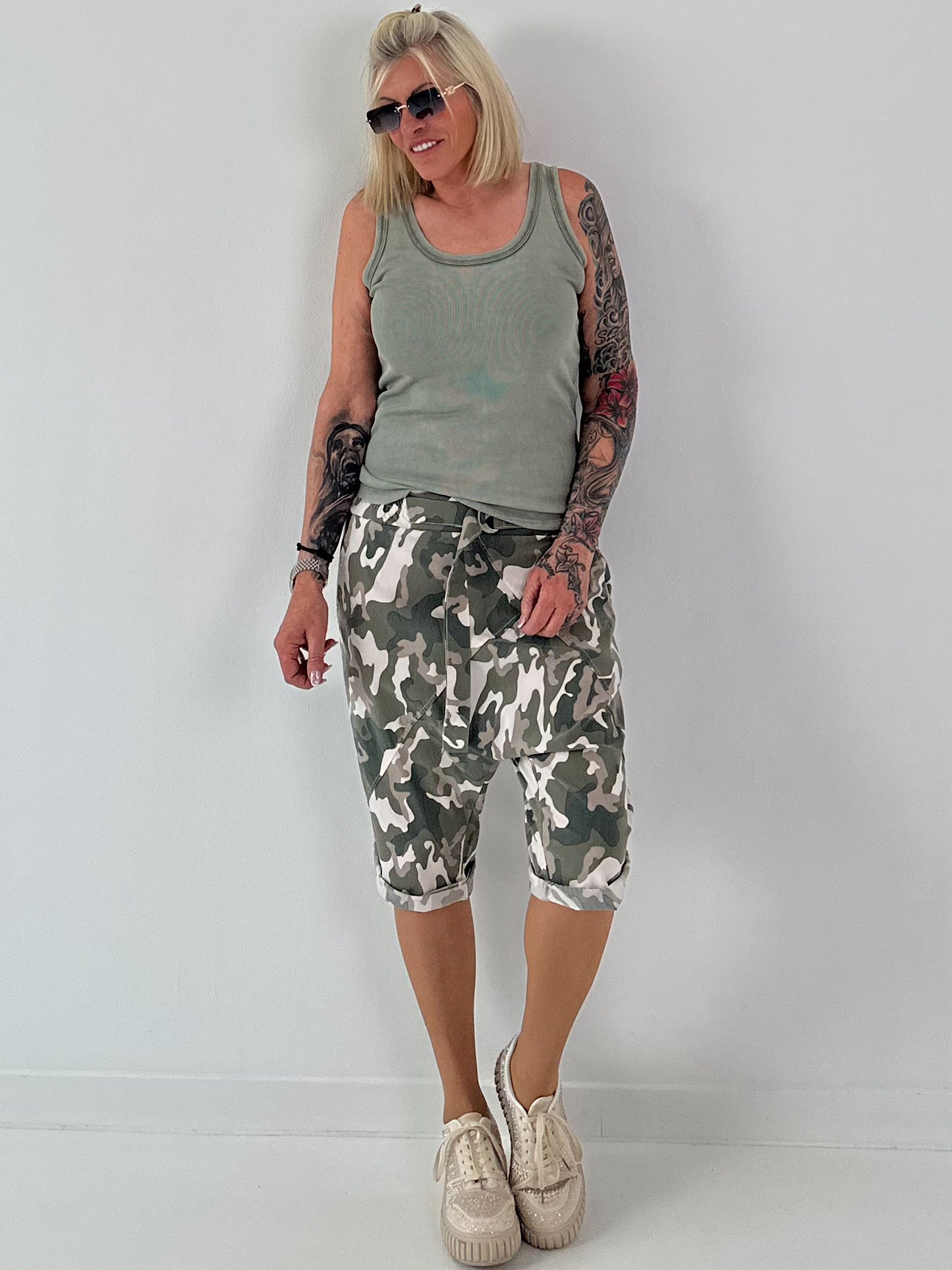 Ripp Tank Top  stone washed - khaki