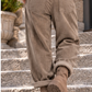 Cordhose mit großen Taschen und Gürtel - taupe ( lieferbar ab ca. 03.11.26)