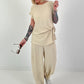 Light Balloon Trousers - beige