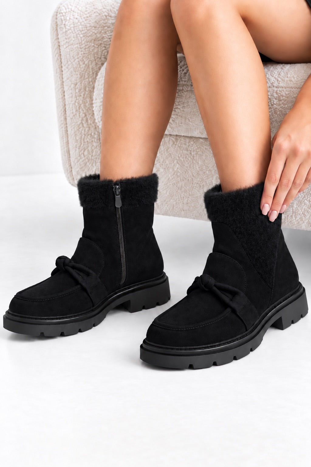 Loafer ankle boot - black