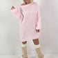 Long pullover/dress model "Soft Aura" - baby pink