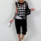 Shirt mit All-Over Cut-Outs und Ösen - schwarz ( lieferbar ab 11.05.26)