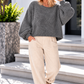 Kuschelig kastiger Pullover - anthrazit
