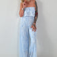 Romantischer Sommer Overall - hellblau