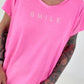 T-Shirt Smile - neonpink