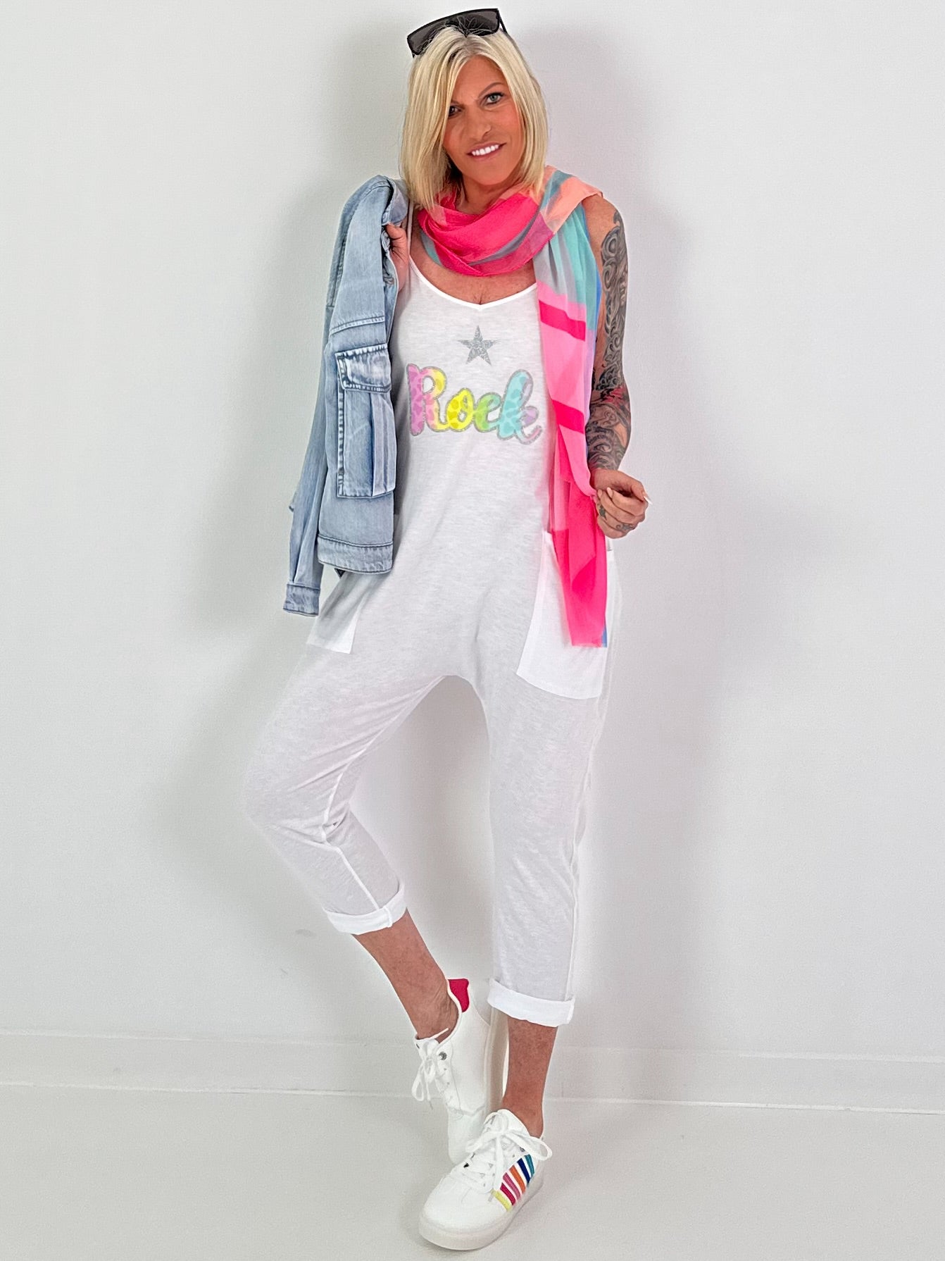 Jumpsuit Rock - weiss