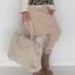 Baggy Hose mit Patten - beige