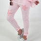 Pants with stars - pink