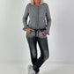 Vest met ruches - grijs